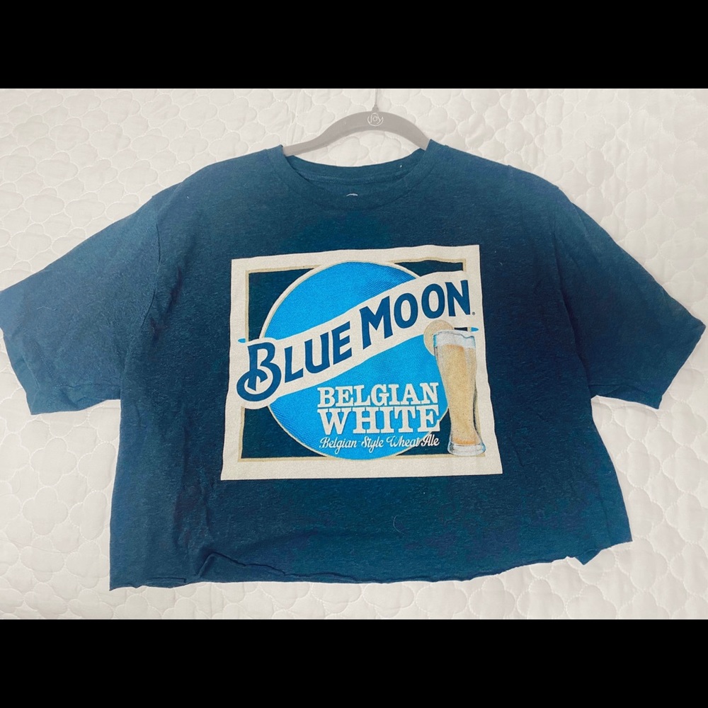 Blue moon crop top beer tee